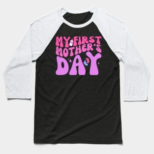 My First Mother's Day Mom Pregnancy Reveal Baseball T-Shirt